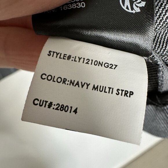 Liverpool Boyfriend Blazer Size 1X Princess Dart Navy Striped Open - Picture 8 of 11